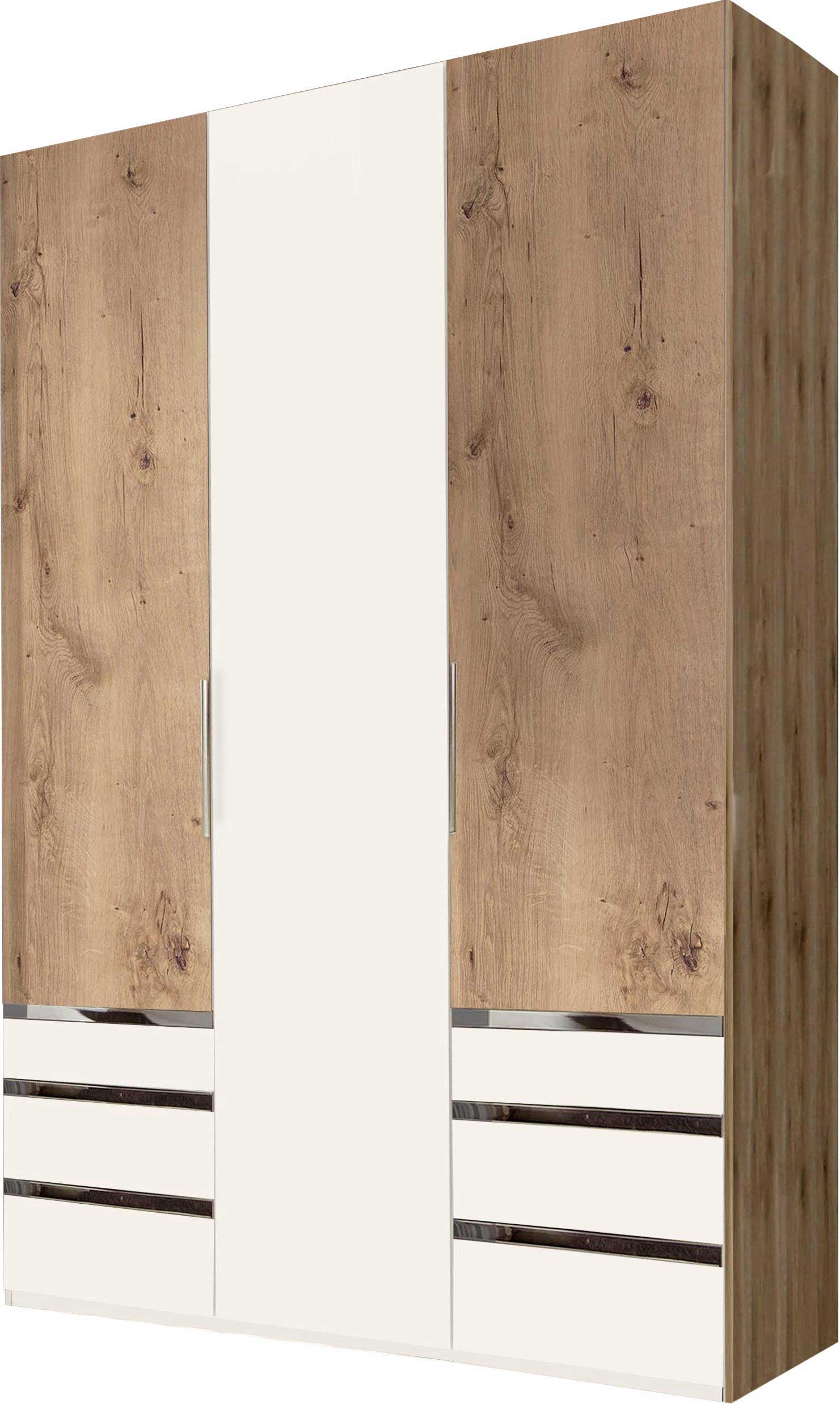 Kleiderschrank Level Drehtürenschrank plankeneiche weiß 150x58x236cm  (18034) | Kleiderschränke | Schlafzimmer | Feldmann-Wohnen GmbH - Online  Shop