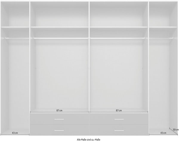 Drehtürenschrank Kleiderschrank Gronau 270x58x210cm graphit Spiegel 6-türig  (18305) | Kleiderschränke | Schlafzimmer | Feldmann-Wohnen GmbH - Online  Shop