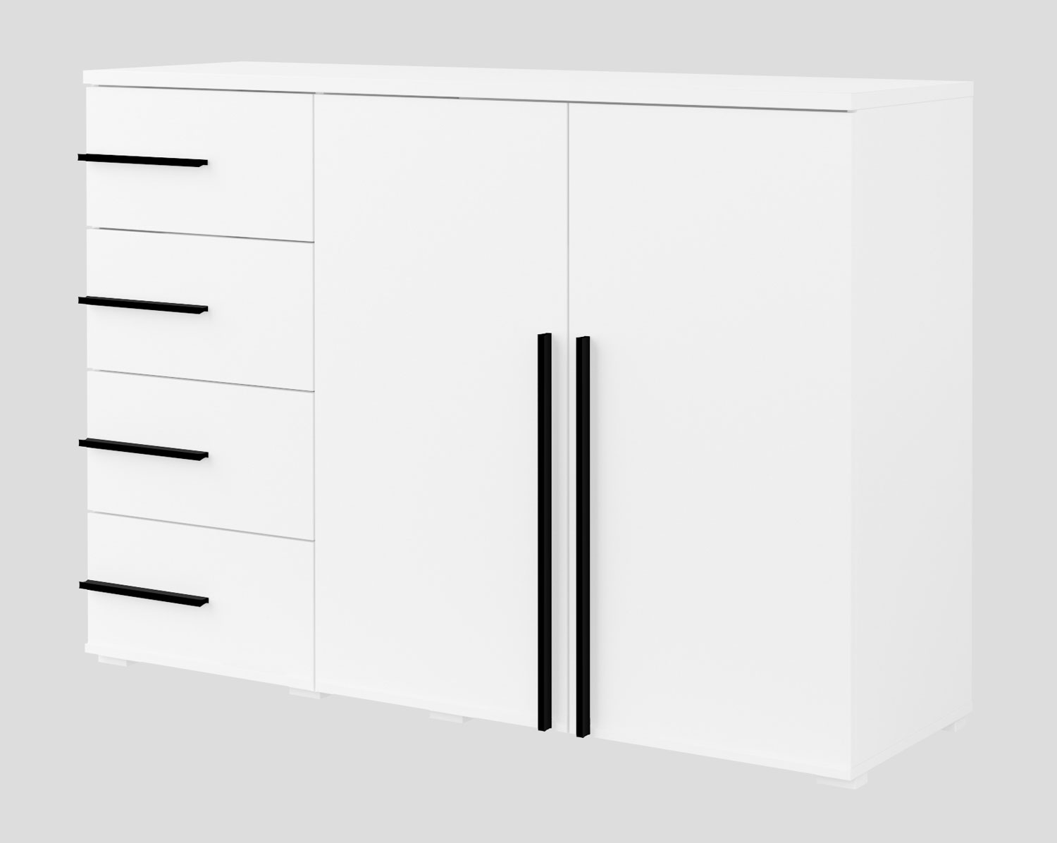 Kommode Sideboard Violla 135x40x94cm weiß 2-türig | Kommoden | Schlafzimmer  | Feldmann-Wohnen GmbH - Online Shop