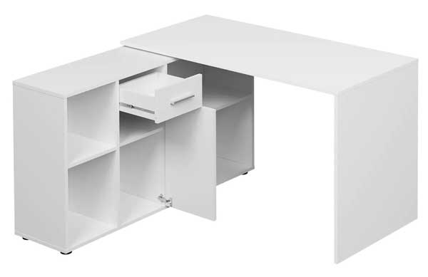 Eckschreibtisch Schreibtisch Diego 120x122x75cm beton weiß | PC- und  Schreibtische | Büromöbel | Feldmann-Wohnen GmbH - Online Shop