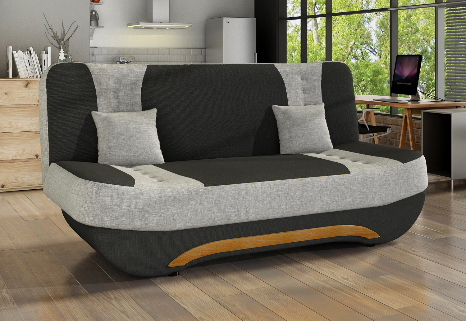 2-Sitzer Klick-Klack Sofa Couch EWA ll Bettkasten Schlaffunktion Farbe  wählbar | 2-Sitzer Sofas | Polstermöbel | Wohnzimmer | Feldmann-Wohnen GmbH  - Online Shop