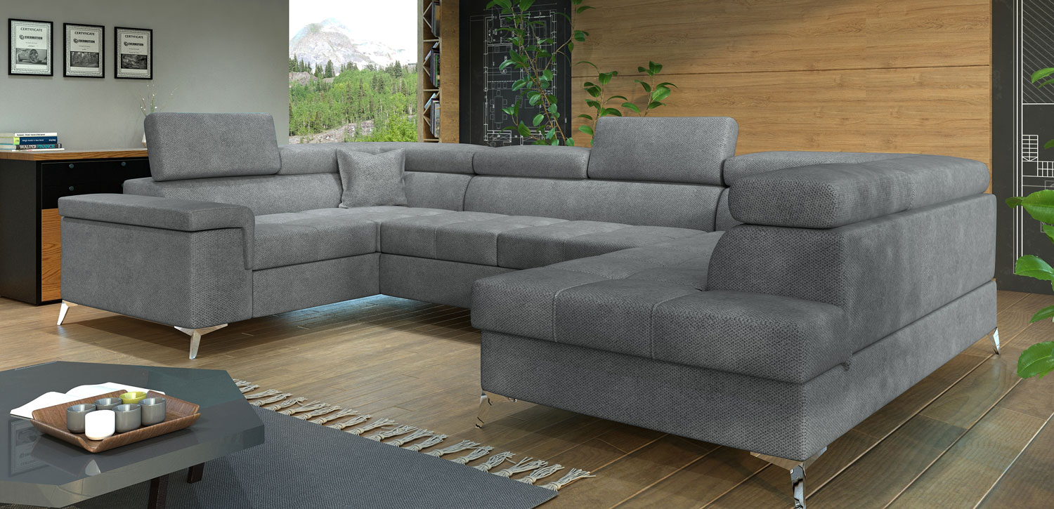 u-form ecksofa couch sofa wohnlandschaft thiago schlaffunktion bettkasten  ottomane farbe wählbar