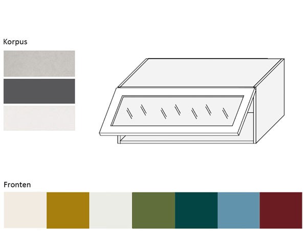 RI-W4BS/90/WKF Küchenschrank Hängeschrank 90cm Farbe wählbar Matt lackiert 
